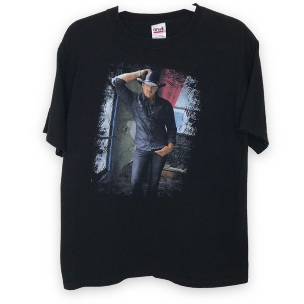 Anvil Trace Adkins American Man 2008 Concert Tour Black T Shirt Size Medium